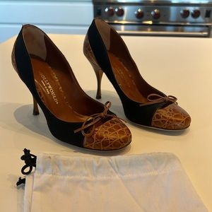 Hollywould size 36 brown and black - 3 inch heels